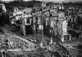 Archival image of the devastated landscape of Verdun