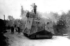 Archival photo of early mechanized armor
